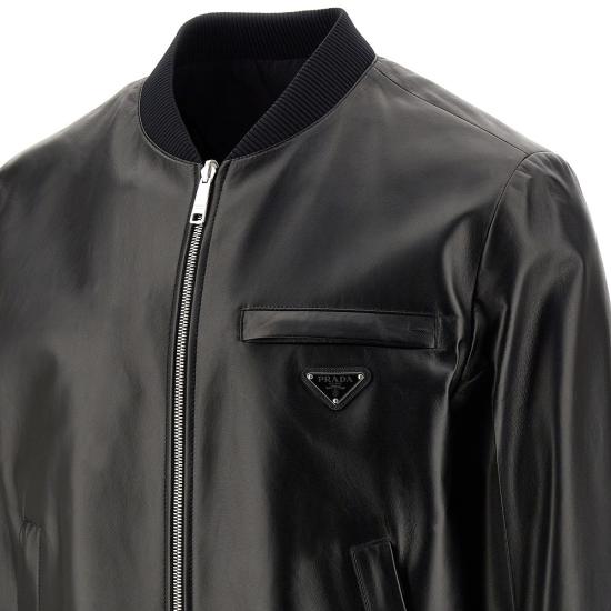 26FW 프라다 가죽 자켓 UPW280SOOO038 Black - PRADA