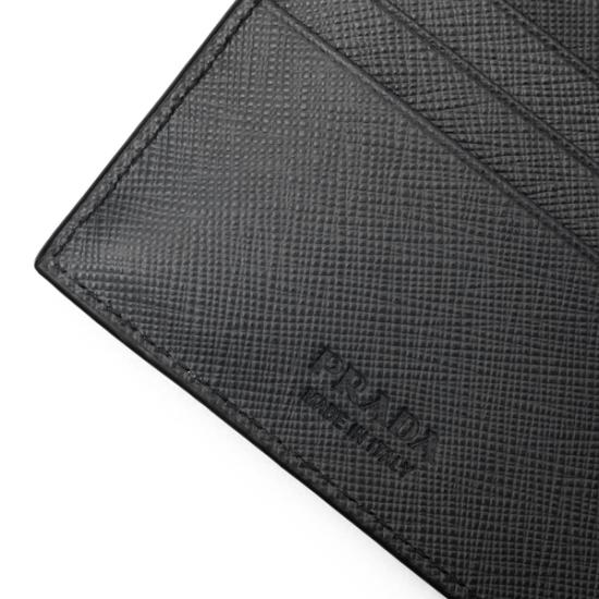 26FW 프라다 사피아노 가죽 코인 포켓 반지갑 2MO738QHH Black - PRADA