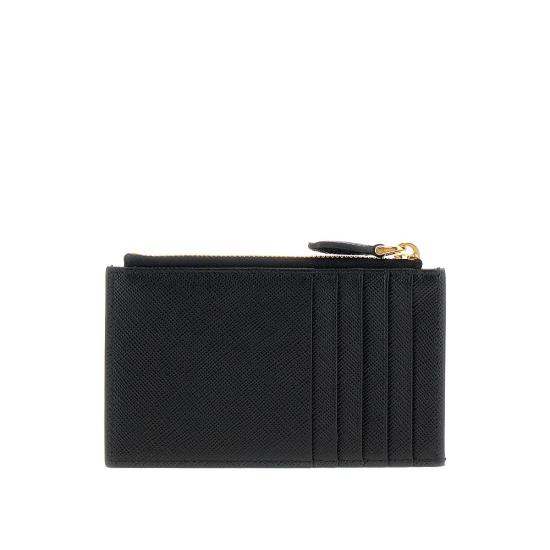 26FW 프라다 사피아노 가죽 지퍼 카드 지갑 1MC086QHH Black - PRADA