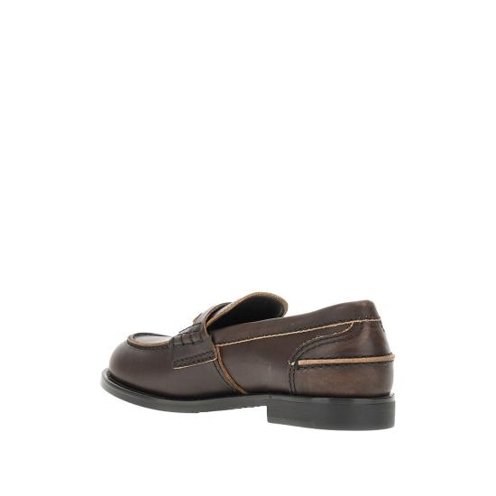 26FW 미우미우 빈티지 레더 페니 로퍼 5D773DF0203G48 Brown - MIU MIU