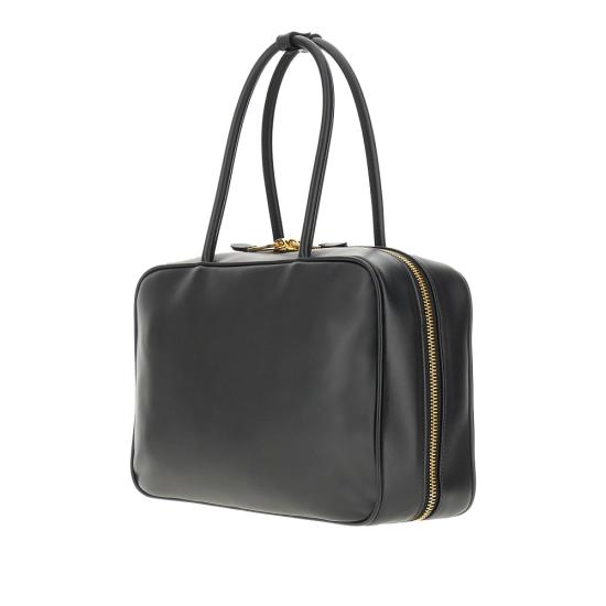 26FW 미우미우 가죽 탑 핸들백 5BB117VMON2CRW Black - MIU MIU