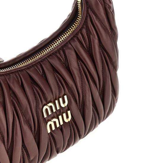 26FW 미우미우 완더 마테라쎄 나파 레더 호보 백 5BC125VOOYAN88 Red - MIU MIU