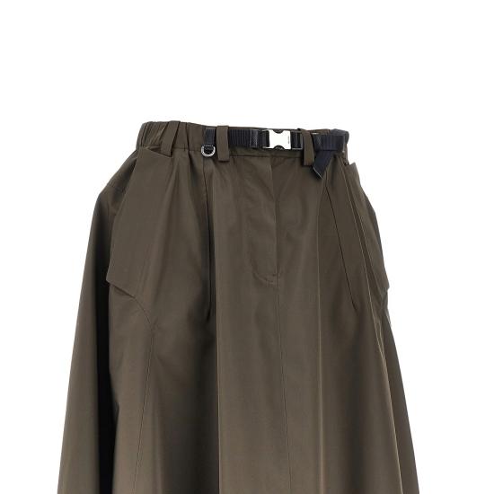 26SS 프라다 미디 스커트 21H025SOOO18UU Brown - PRADA