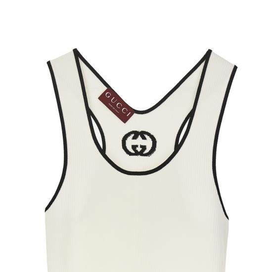 26SS 구찌 미디 원피스 856221XKFCZ White - GUCCI
