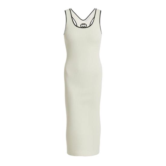 26SS 구찌 미디 원피스 856221XKFCZ White