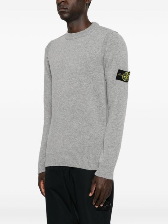 26FW 스톤 아일랜드 램스울 립드 트림 레귤러 핏 크루넥 스웨터 5100072 S00A3V0M60 GRIGIO - STONE ISLAND