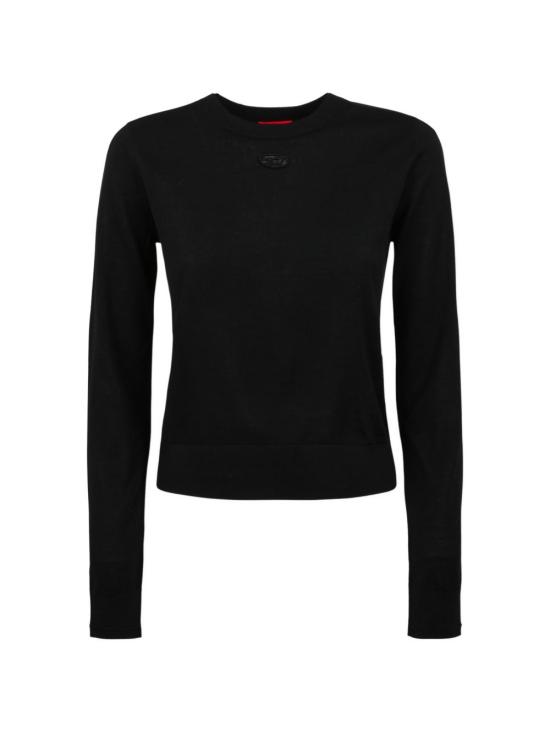 26FW 디젤 M 알리네사 컷아웃 로고 울 점퍼 A17498 0DCCH9XX NERO