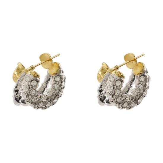 26FW 시몬로샤 이어링 ERG596 0900 RHODIUM GOLD CRYSTAL silver - SIMONE ROCHA