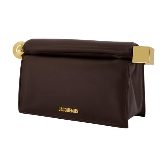 26FW 자크뮈스 론드 까레 클러치 BAW00356AC27L14 890 brown - JACQUEMUS