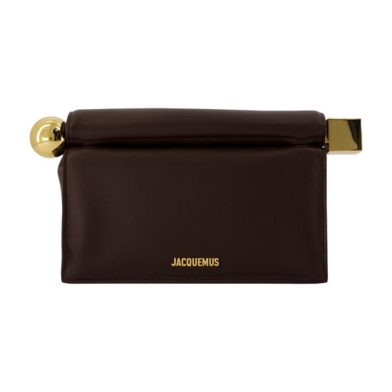 26FW 자크뮈스 론드 까레 클러치 BAW00356AC27L14 890 brown