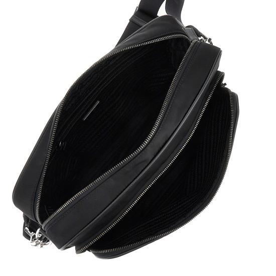 26FW 프라다 리나일론 앤 사피아노 레더 숄더백 2VH2032DMH Black - PRADA