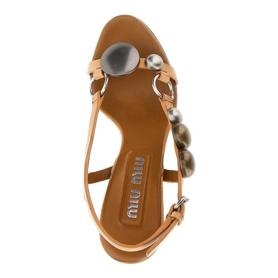 26SS 미우미우 샌들 5X675EFA085537 Beige - MIU MIU