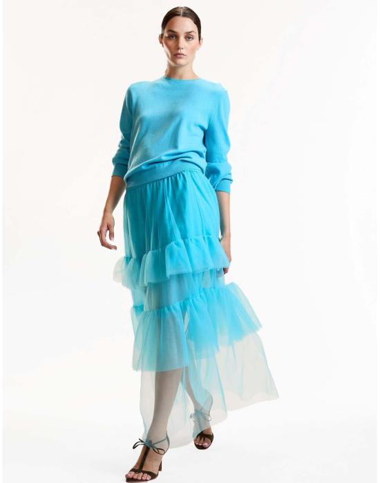  신시아 로리 롱 스커트 신시아 로울리 오데트 스커트 블루 - CYNTHIA ROWLEY