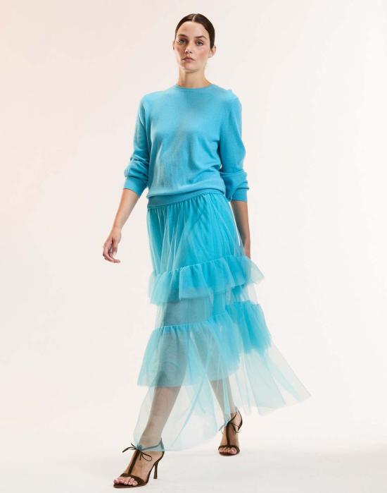  신시아 로리 롱 스커트 신시아 로울리 오데트 스커트 블루 - CYNTHIA ROWLEY
