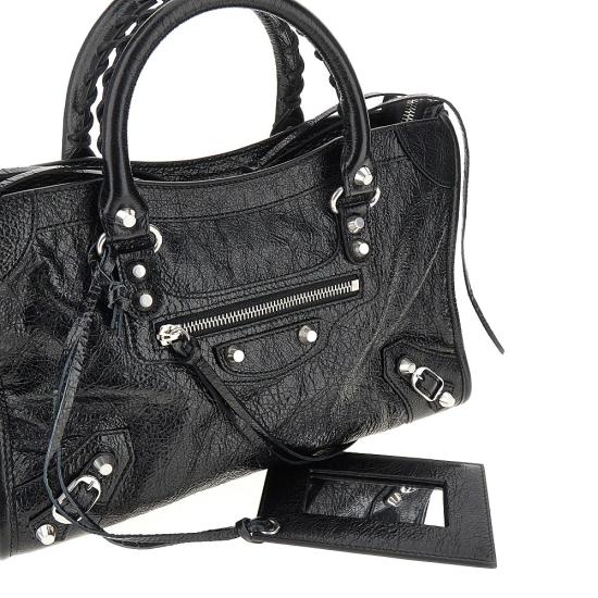 26FW 발렌시아가 르 시티 백 스몰 8657622ACLR Black - BALENCIAGA