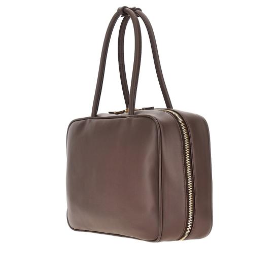 26FW 미우미우 가죽 탑 핸들백 5BB117VMON2CRW Brown - MIU MIU