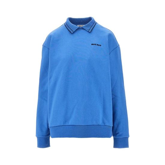 26FW 미우미우 폴로 티셔츠 MJLA65SOOO191L Blue