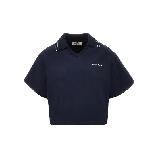 26FW 미우미우 폴로 티셔츠 MJNA41SOOO191L Blue
