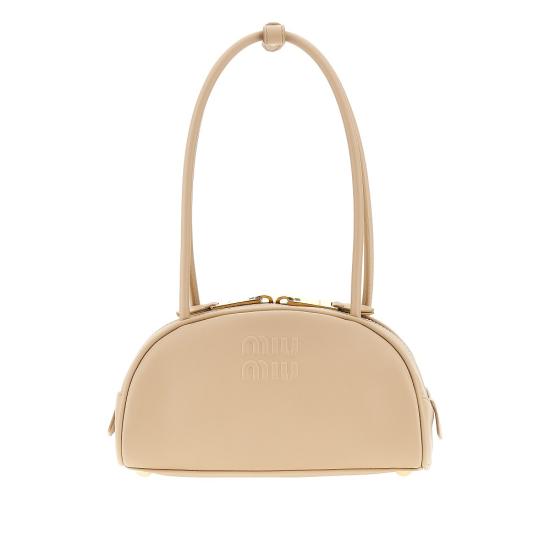 26FW 미우미우 보 레더 스몰 토트백 보 레더 스몰 토트백 5BB192VOOO2CRW Beige