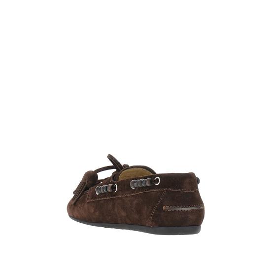 26FW 미우미우 스웨이드 태슬 장식 덱 슈즈 5D518EF005054 Brown - MIU MIU