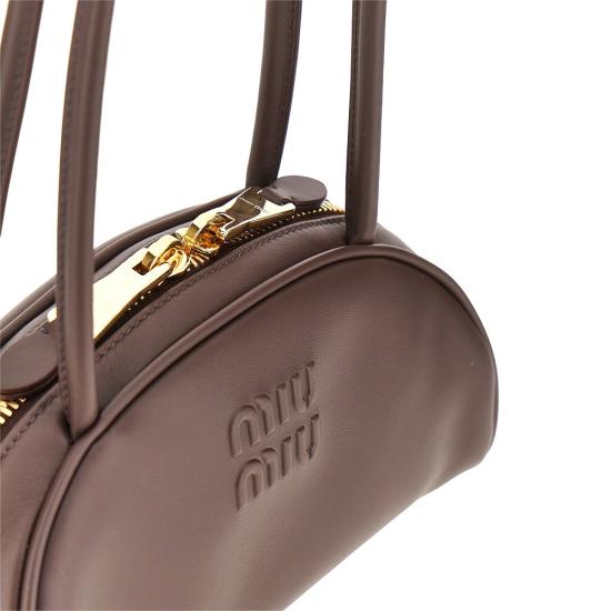 26FW 미우미우 보 레더 스몰 토트백 보 레더 스몰 토트백 5BB192VOOO2CRW Brown - MIU MIU