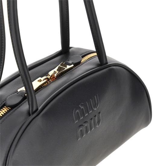 26FW 미우미우 보 레더 백 5BB193VOOO2CRW Black - MIU MIU
