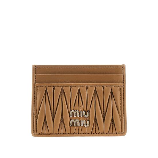 26FW 미우미우 마테라쎄 카드 나파레더 카드홀더 5MC076AFPP Beige