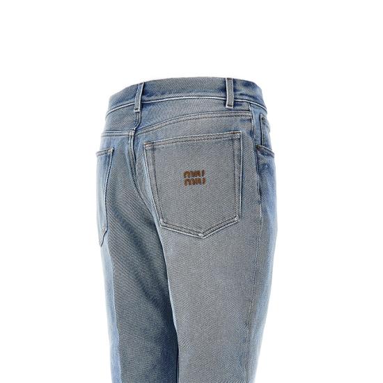 26FW 미우미우 파이브 포켓 워시드 데님 진 GWP598SOOO192W Blue - MIU MIU