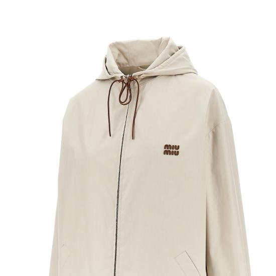 26FW 미우미우 코튼 캐주얼 재킷 MQ0002SOOO12NS Beige - MIU MIU