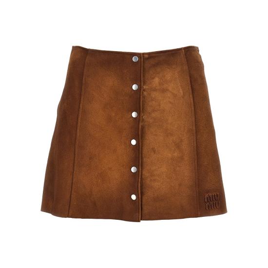 26FW 미우미우 스커트 MPD859SOOO19QL Brown