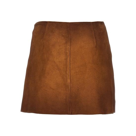 26FW 미우미우 스커트 MPD859SOOO19QL Brown - MIU MIU