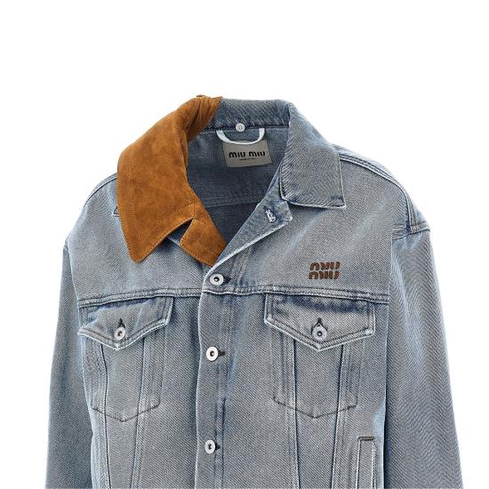 26FW 미우미우 데님 자켓 GWB313SOOO196Y Blue - MIU MIU