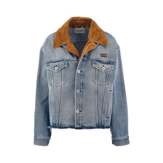26FW 미우미우 데님 자켓 GWB313SOOO196Y Blue