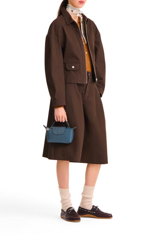 26FW 롱샴 르 플리아쥬 원 캔버스 파우치 34175979 012 CHARCOAL DOM - LONGCHAMP