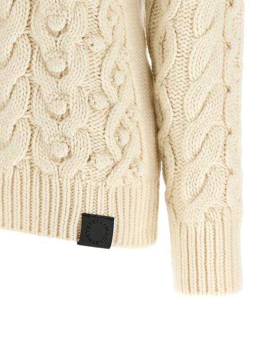 26FW 스텔라 맥카트니 터틀넥 보블 스웨터와 카디건 (흰색) - STELLA MCCARTNEY