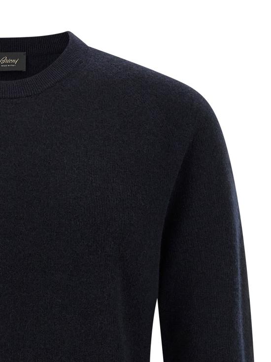 26FW 브리오니 니트웨어 캐시미어 스웨터, 스웨터 및 가디건, 블루 - BRIONI