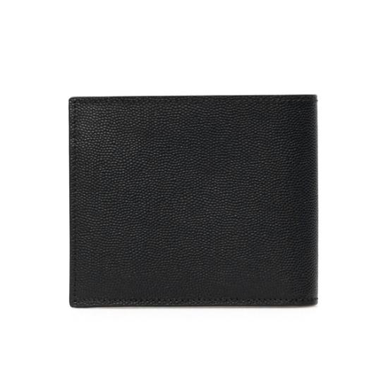 26SS 생로랑 그랑 드 뿌드르 엠보스드 레더 이스트/웨스트 동전 반지갑 396303BTY0N Black - SAINT LAURENT