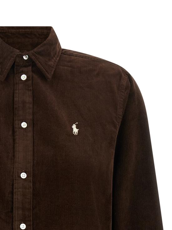 26FW 폴로 랄프로렌 블라우스/셔츠 코듀로이 셔츠, 셔츠와 블라우스 세트 (갈색) - POLO RALPH LAUREN