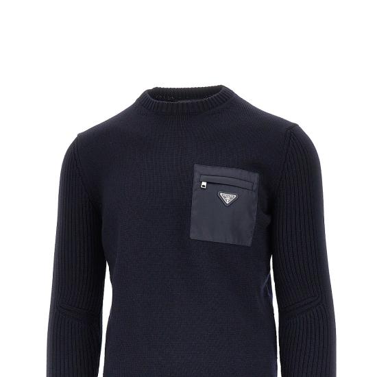 26FW 프라다 니트웨어 UMB049SWMO1W4X Blue - PRADA
