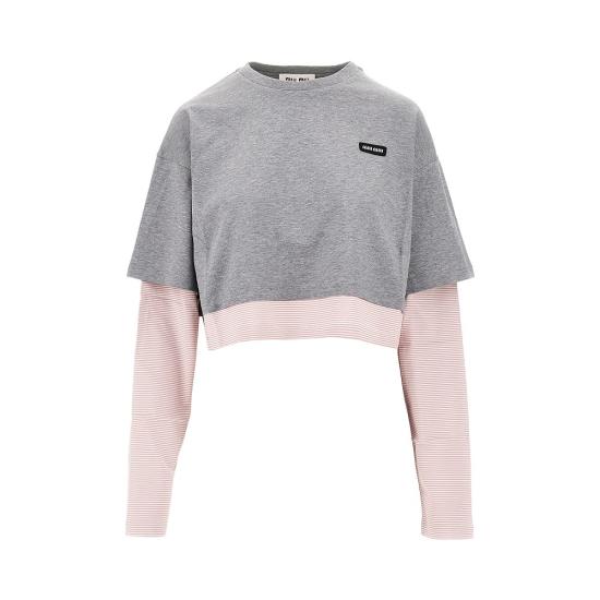 26FW 미우미우 탑 MJL135SOOO17OR Grey