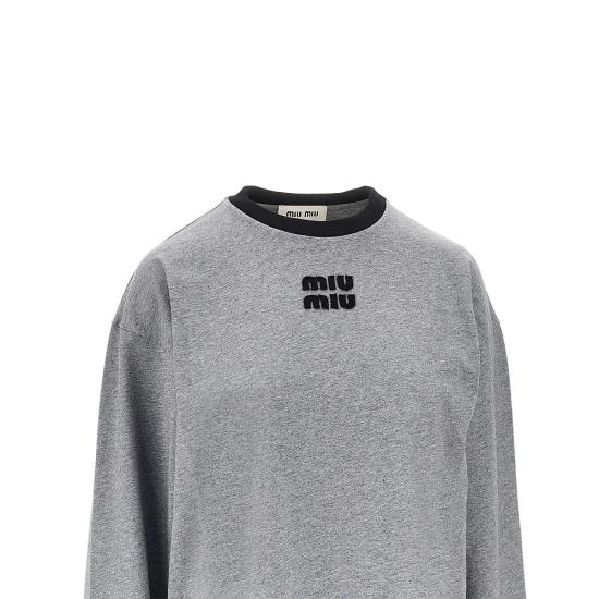 26FW 미우미우 탑 MJLA31SOOO1841 Grey - MIU MIU
