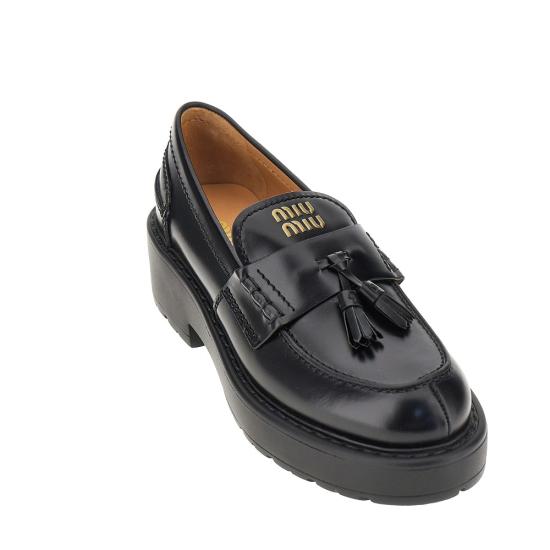 26FW 미우미우 로퍼 5D743EF055B4L Black - MIU MIU