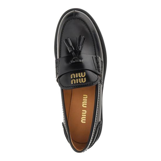 26FW 미우미우 로퍼 5D743EF055B4L Black - MIU MIU