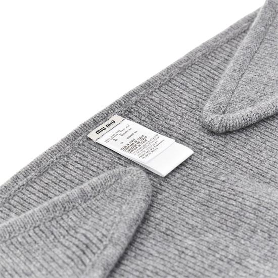 26FW 미우미우 울 캐시미어 블렌드 니트 5FS2002F8S Grey - MIU MIU