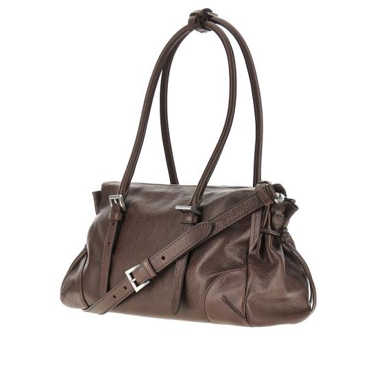 26FW 프라다 보니 미디엄 글라쎄 가죽 토트백 1BG628VOOX2HF2 Brown - PRADA