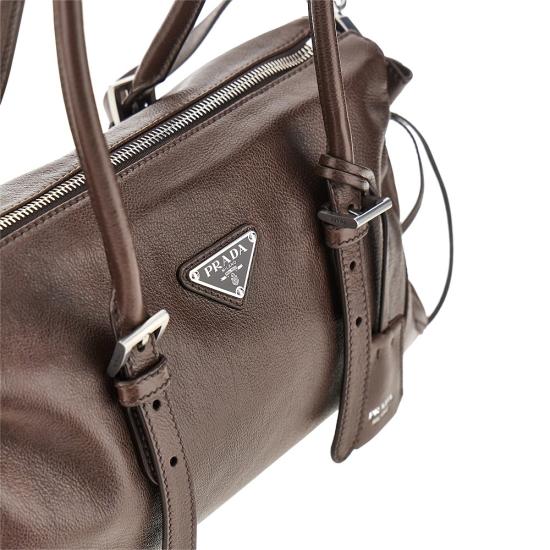 26FW 프라다 보니 미디엄 글라쎄 가죽 토트백 1BG628VOOX2HF2 Brown - PRADA