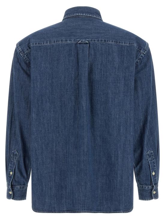 26FW 폴로 랄프로렌 블라우스/셔츠 로고 자수 데님 셔츠와 블라우스 세트 (블루) - POLO RALPH LAUREN