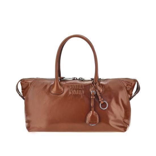 26FW 미우미우 샤이니 레더 백 5BA3352A44 Brown