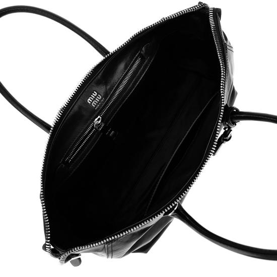 26FW 미우미우 샤이니 레더 백 5BA3352A44 Black - MIU MIU