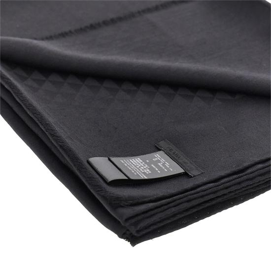 26FW 프라다 자카드 프린지 울 실크 머플러 스카프 2FS0882C6K Black - PRADA